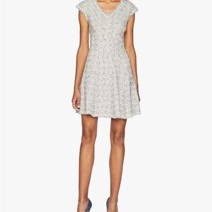 Rebecca Taylor Gray and White Textured Dress